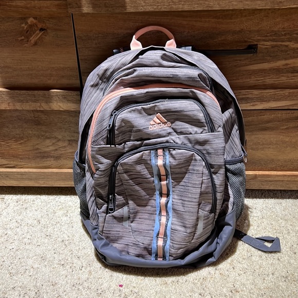 Large Adidas Backpack Pink/Gray